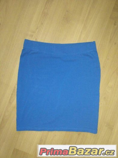 Elastická modrá sukně