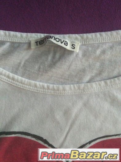 Bílé tričko s 3/4 rukávem Bílé tričko s 3/4 rukávem