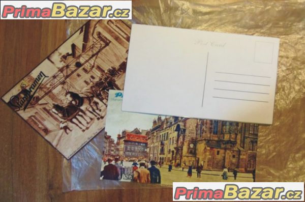 Plechová pohlednice Praga Alfa