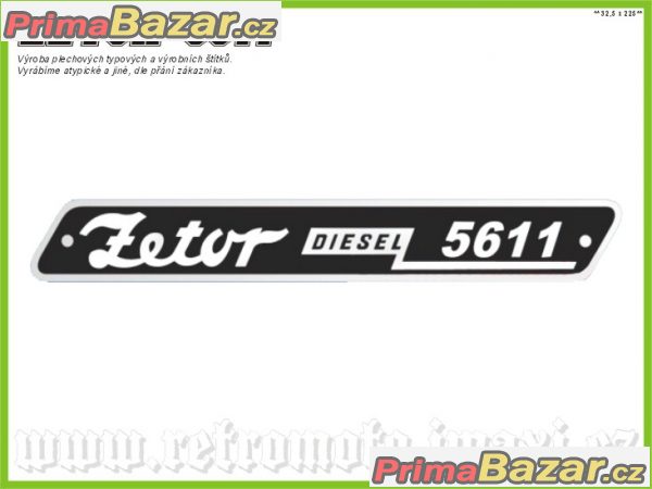 ZETOR 5611 - typový štítek