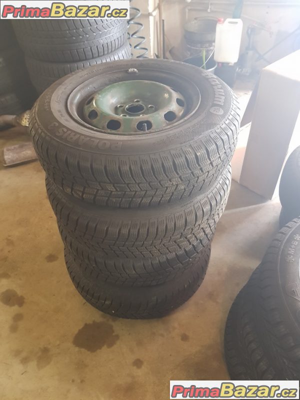 ocelove disky Škoda vw s pneu 98% dot2015 1j0601027 5x100 6jx14 et38      88t