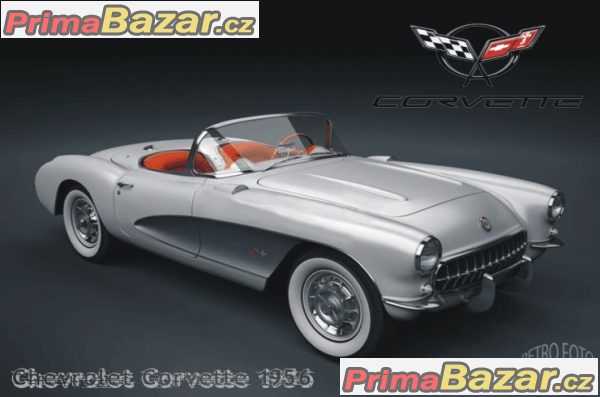 CHEVROLET CORVETTE 1956 - PLECHOVÁ POHLEDNICE