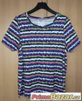 NOVÉ DÁMSKÉ TRIKO S PROUŽKEM DUHOVÉ / DUHA NEW LOOK NA LÉTO
