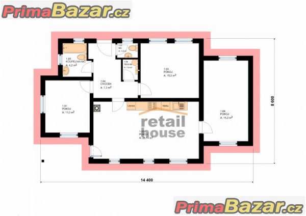 Rodinný dům Retail Smart Top XL, 4+kk, 85 m2
