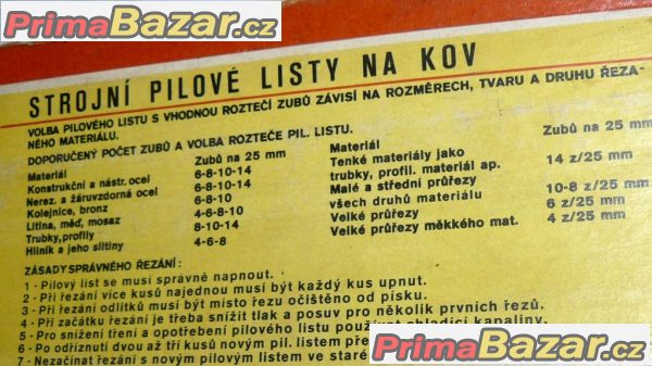 PILOVÝ LIST STROJNÍ NA KOV 450x35x2-4z  RAPID EXTRA Pilana