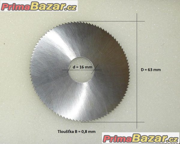 KOTOUČ PILOVÝ NA KOV 63x0,8x16 mm ČSN 222910.1   