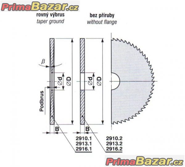 KOTOUČ PILOVÝ NA KOV 63x0,8x16 mm ČSN 222910.1   