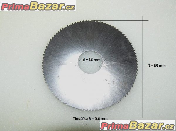 KOTOUČ PILOVÝ NA KOV 63x0,6x16 mm ČSN 222910.1 ČR