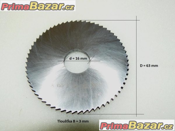 KOTOUČ PILOVÝ NA KOV 63x3,0x16 mm ČSN 222910  ČR