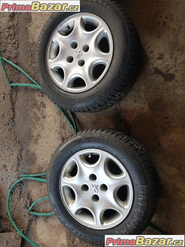 sada alu kola Peugeot s pneu dot4815 4x108 6.5jx15 et20