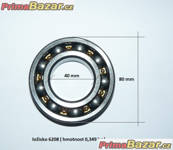 Ložisko 6208 A  ZKL ČR (NOVÉ) jednořadé 80x40x18