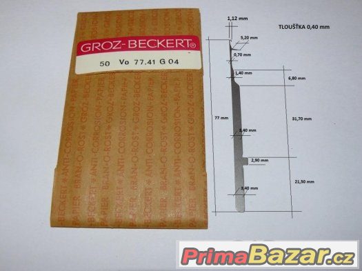 Pletací stroj ODZI - JEHLA PLETACÍ Vo 7741 G04 GROZ-BECKERT Pletací stroj ODZI - JEHLA PLETACÍ Vo 7741 G04 GROZ-BECKERT