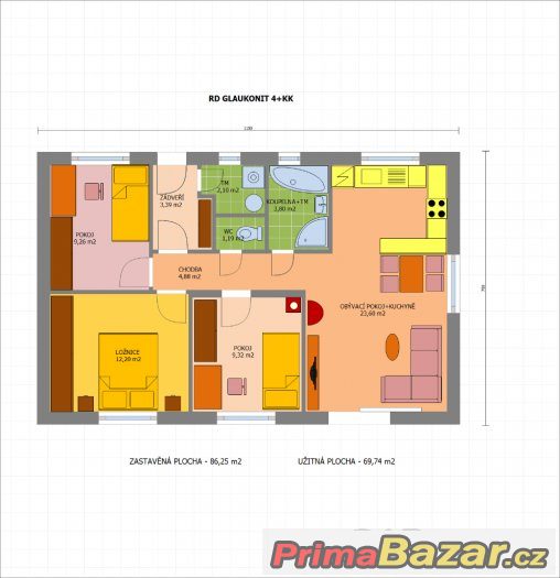 Zděný nízkoenergetický rodinný dům 4+KK Zděný nízkoenergetický rodinný dům 4+KK