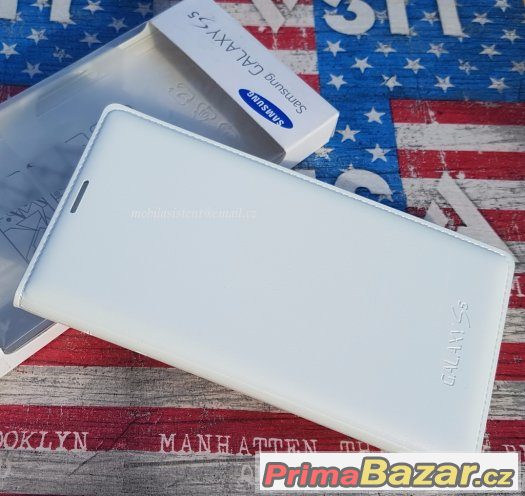 Samsung S5 G900 Pouzdro Knížka Bílé