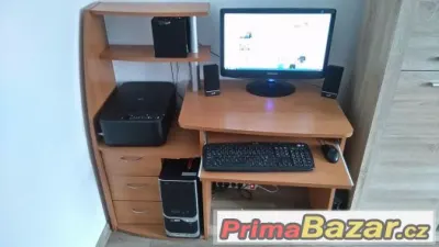 Kancelarsky pc, lcd 22" tiskarna a stul