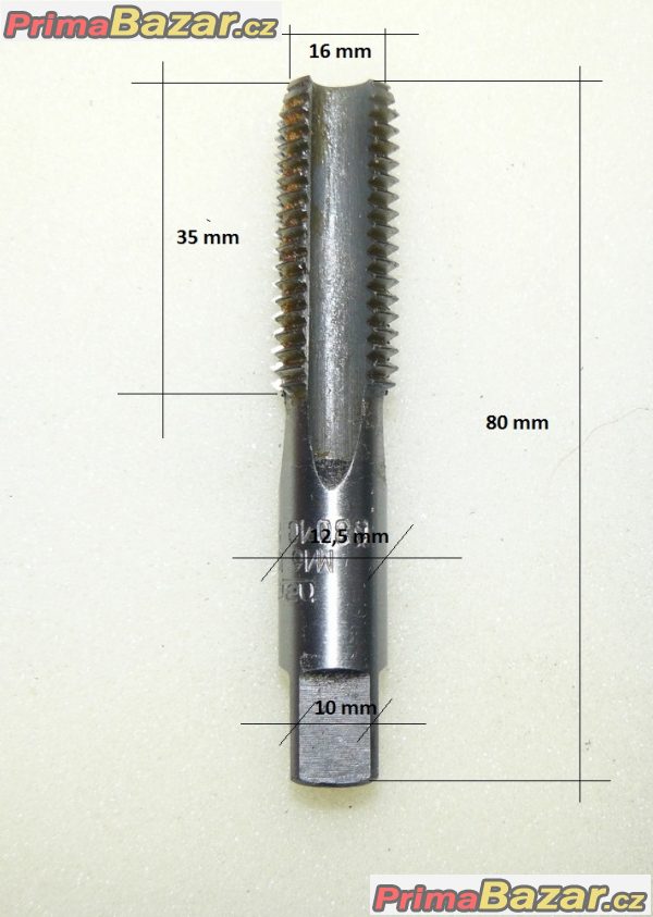 ZÁVITNÍK ruční sadový M16 III HSS (NAREX, ČR) NOVÝ, KVALITNÍ