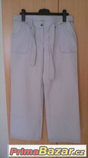 Plátěné kalhoty sv. šedé