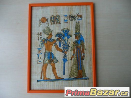 Obraz zarámovaný papyrus Egypt