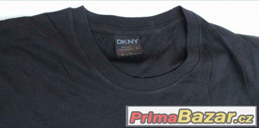 Bavlněné triko DKNY bílé černé