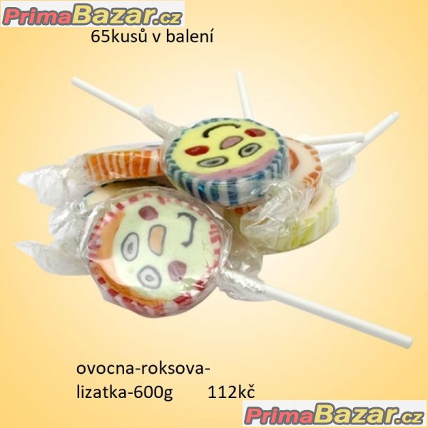 prodam ovocné roks bonbony 750g veselé bonbonky s