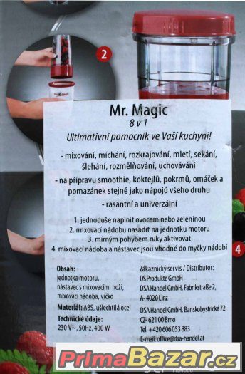 Ruční mixér Smoothie MR. Magic 4389  nepoužitý