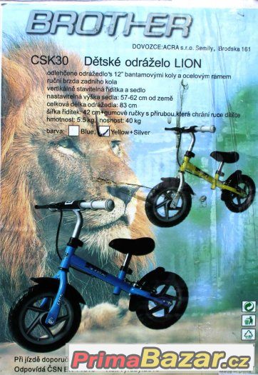 Dětské odrážedlo Brother Lion CSK30