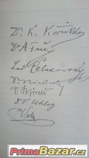 Staré listiny s podpisy z let 1889