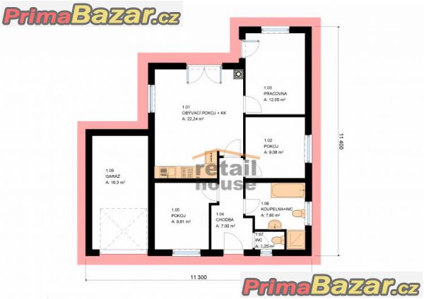 Bungalov Retail Tango XXL Plus, 4+kk+G, 85 m2