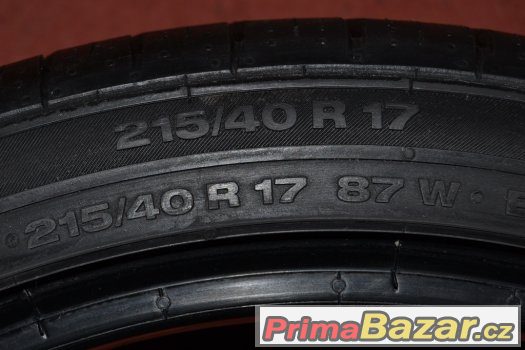 nové letní pneu 215/40r17 continental