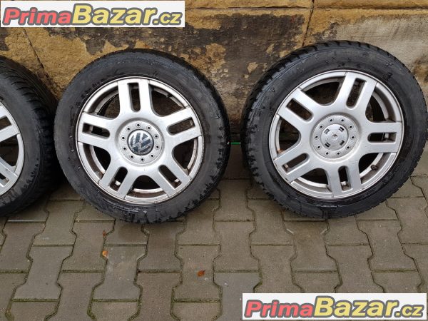 sada alu kola a pneu Volkswagen 1J0601025f 5x100 6.5jx16 et42 pneu  205/55 r16