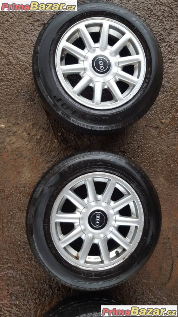 sada alu kola Audi 80 8A0601025c 4x108 7jx15 et37 pneu dunlop 195/65 r15