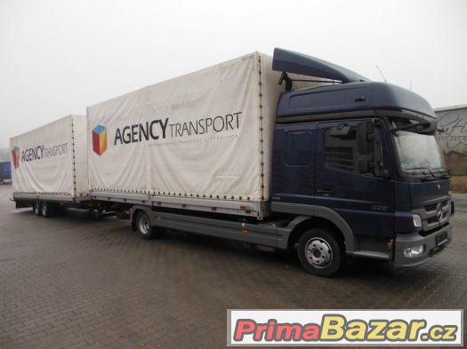 Valník M-B Atego 822 + přívěs AGADOS DONA Valník M-B Atego 822 + přívěs AGADOS DONA