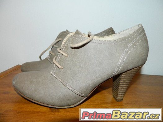 Deichmann Graceland béžové boty na podpatku