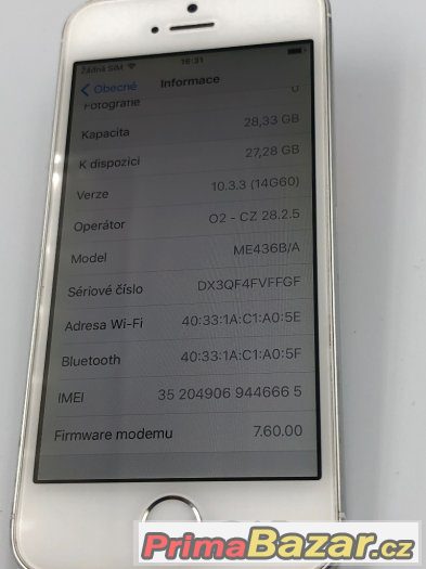 iPhone 5s 32GB stříbrný - super cena