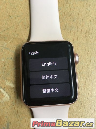 Apple Watch series 2, rose gold, 42mm, 3 měsíce záruka