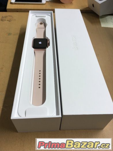 Apple Watch series 2, rose gold, 42mm, 3 měsíce záruka