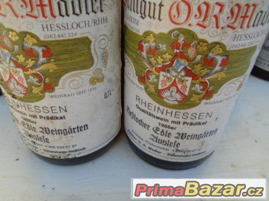 18 archivních vín Würzer 1986 výběr z hroznů