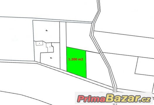 Prodej Stavební pozemek, 1.200 m2, Pazderna