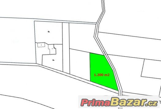 Prodej Stavební pozemek, 1.200 m2, Pazderna