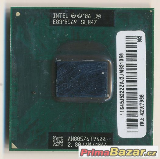 Intel Core 2 Duo T9600 CPÚ  iC2D / 2,80 / 6M / 1066