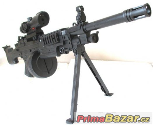 Airsoft kulomet  Typ M.168 A  Manuál . materiál: pevný plast