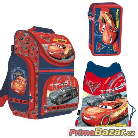 ŠKOLNÍ AKTOVKA BATOH 3v1 CARS DISNEY McQUEEN