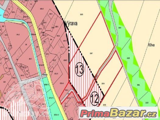 Pozemky s možností výstavby a orná půda (22 970 m2), Výrava,