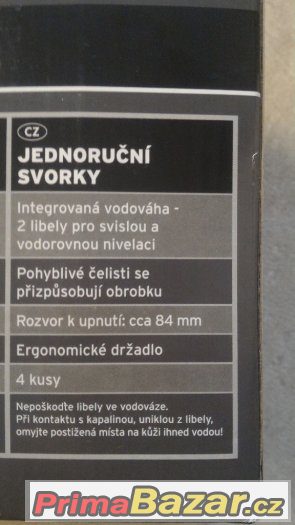 Truhlářské svorky plastové s vodováhou