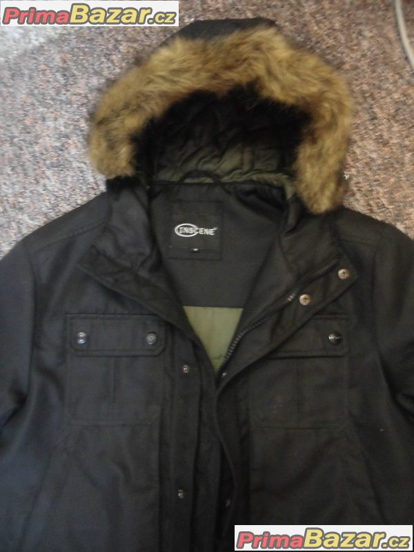 pánská zimní bunda s kapucí černá