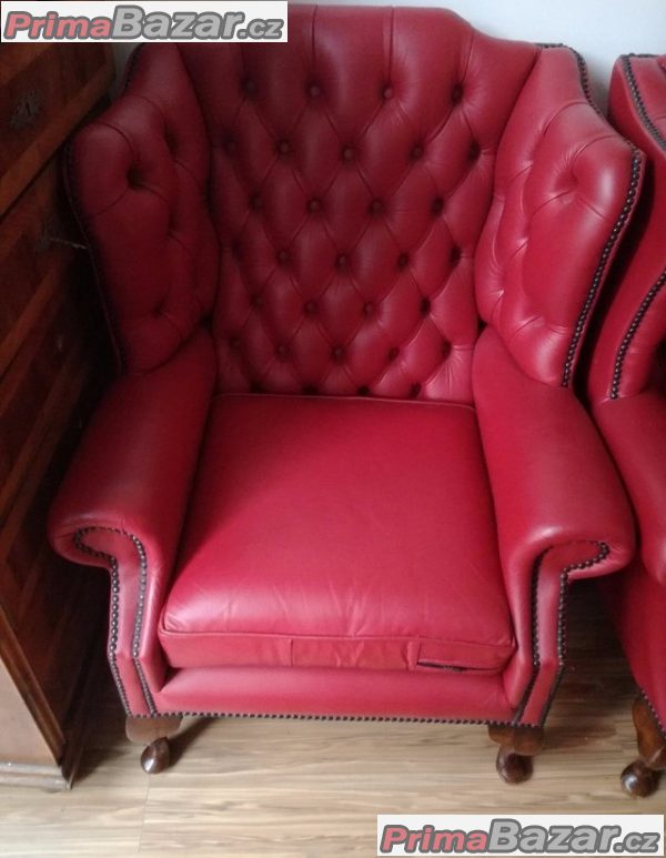 Originál Chesterfield ušáky Queen Anna