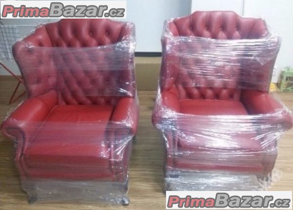 Originál Chesterfield ušáky Queen Anna