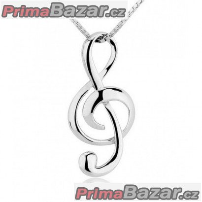 Stříbrný náhrdelník pro milovníky hudby