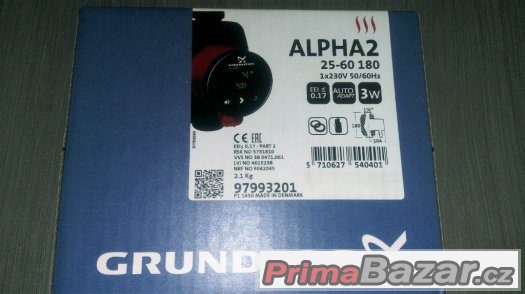 Grundfos ALPHA 2 25-40 a 25-60 Autoadapt, NOVÉ ZÁRUKA DOKLAD