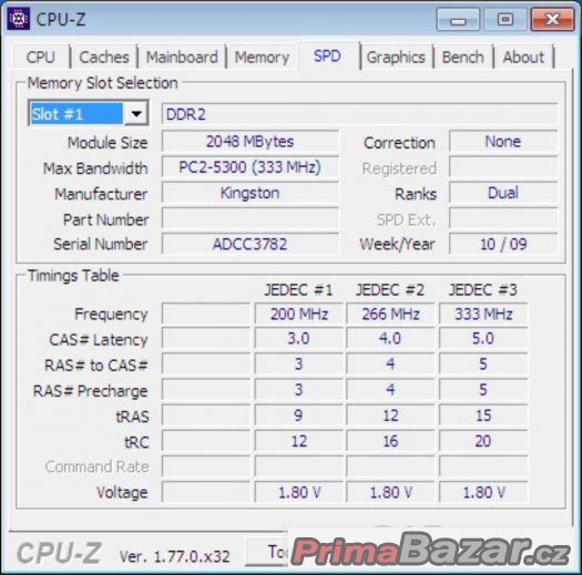 Funkční paměti DDR2 - 2x2GB, 2x1GB, 2x1GB+2x512MB